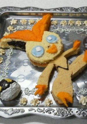 ビクティニ(ポケモン)のきな粉ケーキ-レシピのメイン写真