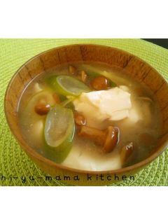 *なめことネギと豆腐*の味噌汁-レシピのメイン写真