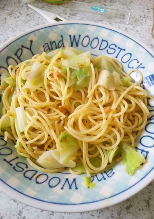 超簡単♪春キャベツと鮭フレークのパスタ-レシピのメイン写真