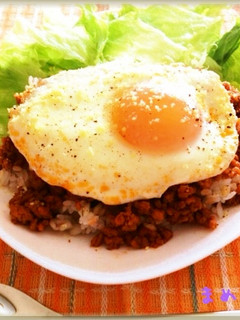 ✤簡単✤豚挽き肉のワンプレートランチ-レシピのメイン写真