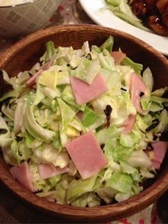 簡単☆春キャベツとハムの塩昆布マヨサラダ-レシピのメイン写真