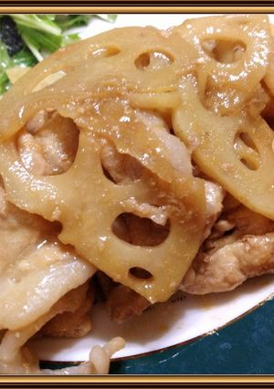 やみつき♡豚とレンコンの生姜焼き-レシピのメイン写真