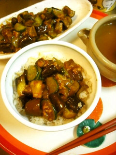 ひんやり♪麻婆茄子ひつまぶし☆-レシピのメイン写真