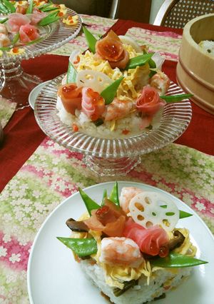 みんなで作ろう！雛祭りご馳走花ちらし♡-レシピのメイン写真