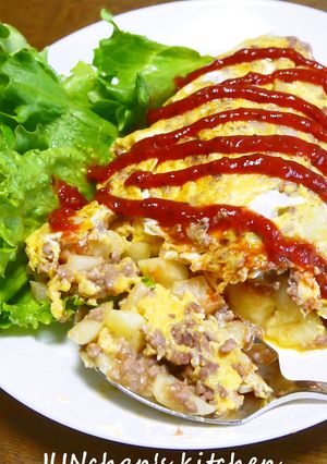 ポテトとミンチのオムレツ-レシピのメイン写真