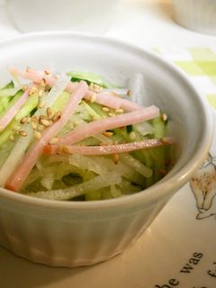 *大根と胡瓜とハムのサラダ*-レシピのメイン写真