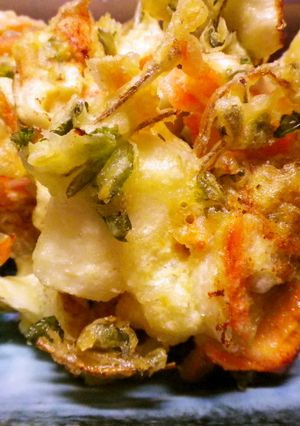 ちょっと豪華に　ホタテとゆり根のかき揚げ-レシピのメイン写真