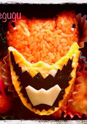 キョウリュウジャー　簡単キャラ弁-レシピのメイン写真