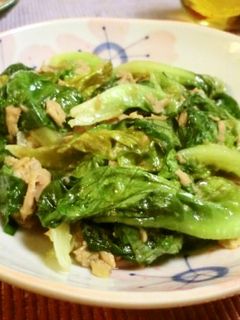 簡単!サラダ菜とシーチキン炒め-レシピのメイン写真