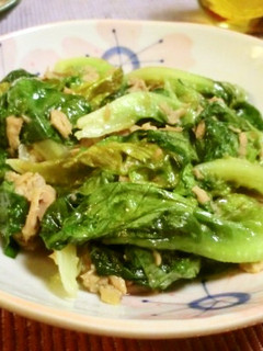 簡単!サラダ菜とシーチキン炒め-レシピのメイン写真
