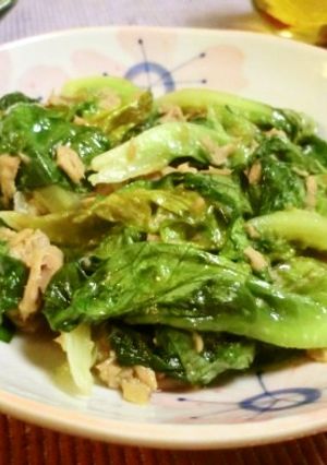 簡単！サラダ菜とシーチキン炒め-レシピのメイン写真