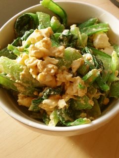 小松菜とゆで卵の和え物-レシピのメイン写真