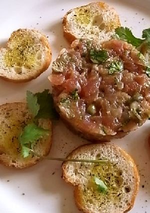 【家ビストロごはん】まぐろのタルタル-レシピのメイン写真