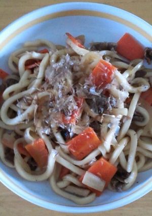 昼食に！焼きうどん-レシピのメイン写真