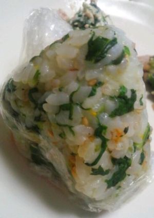 水菜deおにぎり-レシピのメイン写真