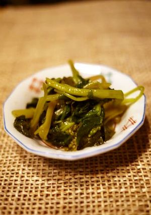山葵菜漬け-レシピのメイン写真