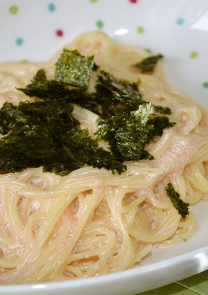 息子の好物♪クリーミーたらこスパゲティ-レシピのメイン写真