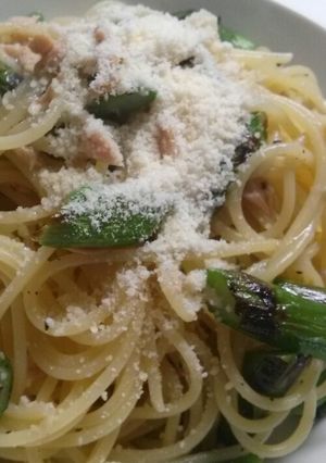 アスパラとツナのペペロンチーノ-レシピのメイン写真