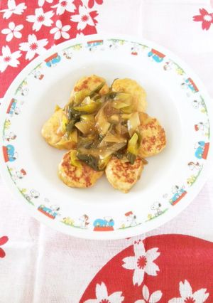 鶏つくねde照り焼き風ねぎあんかけ-レシピのメイン写真