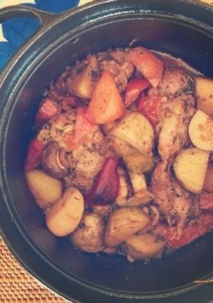 フランス風鶏肉の赤ワイン煮-レシピのメイン写真