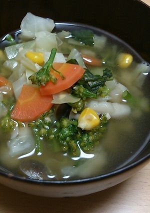バター香る～春いろお味噌汁♪具沢山♪-レシピのメイン写真