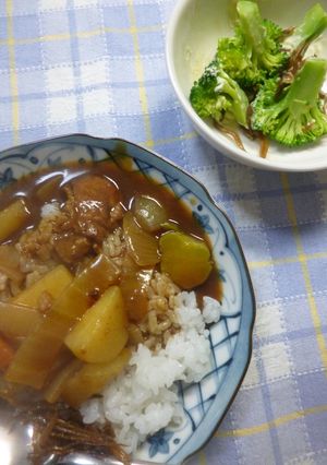 カレーライス(いかなごの釘煮添え)-レシピのメイン写真