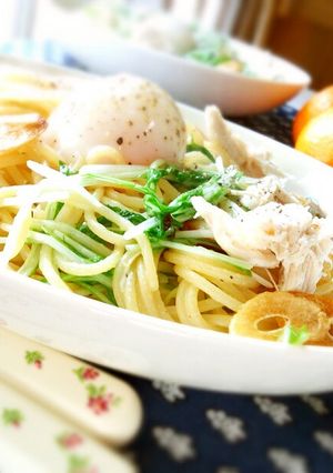 水菜とささみの　さっぱりパスタ-レシピのメイン写真