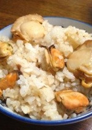 ホタテ ムール貝の炊き込み御飯-レシピのメイン写真