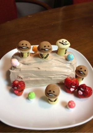 なめこのキャラケーキ-レシピのメイン写真