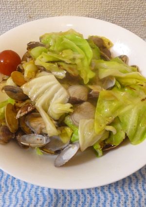 パパのアサリキャベツ③-レシピのメイン写真