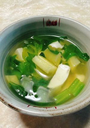 セロリとお豆腐のあったかスープ😻-レシピのメイン写真