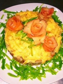 見た目華やか絶品野菜沢山鮭花散らし寿司-レシピのメイン写真