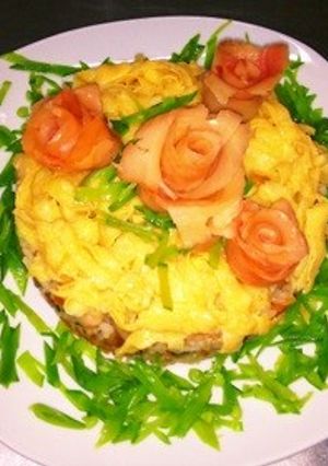 見た目華やか絶品野菜沢山鮭花散らし寿司-レシピのメイン写真