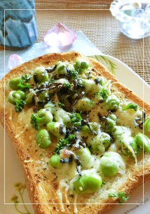 枝豆×塩昆布　スパイシートースト-レシピのメイン写真