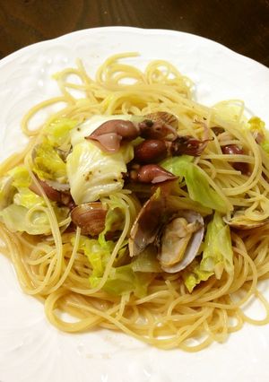 春キャベツとホタルイカとあさりのパスタ☆-レシピのメイン写真