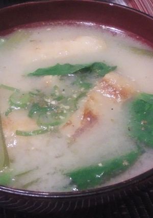 香ばしいうすあげと小松菜のお味噌汁♪-レシピのメイン写真