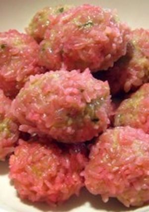 花見弁当　肉団子(桜色)-レシピのメイン写真