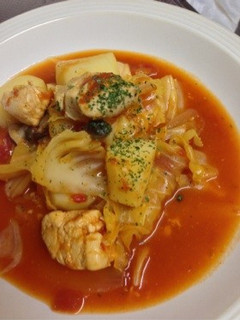 ミネストローネ風鶏胸肉と野菜のスープ-レシピのメイン写真