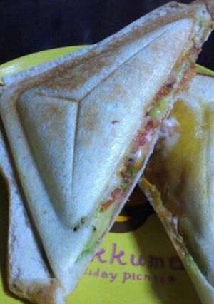 鮭フレ&アボカドホットサンド♪-レシピのメイン写真