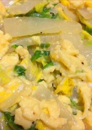 お夜食に！胃に優しい野菜の玉子とじ-レシピのメイン写真