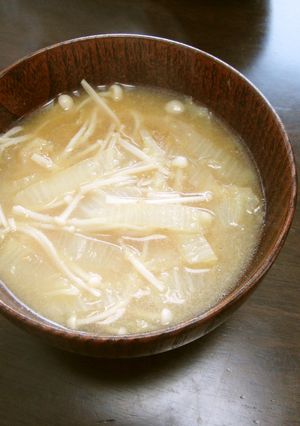 体ポカポカ☆白菜とえのきの味噌汁-レシピのメイン写真