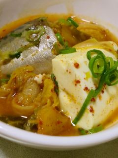 一人飯♪サバ缶でスンドゥブチゲ-レシピのメイン写真