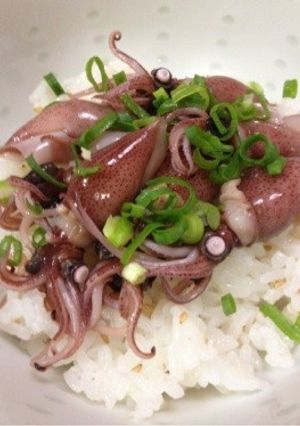 簡単!酢めしで☆ほたるいかのっけごはん-レシピのメイン写真