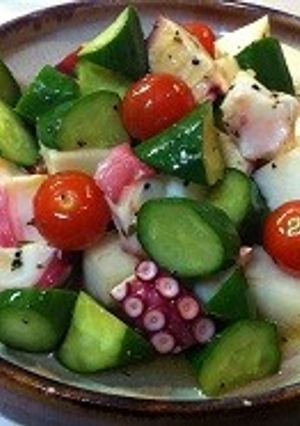 タコとお野菜の中華風マリネ-レシピのメイン写真