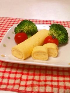 卵1個でお弁当にもいいふわふわ卵焼き♡-レシピのメイン写真