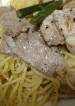 豚肉のバジルガーリックパスタ-レシピのメイン写真