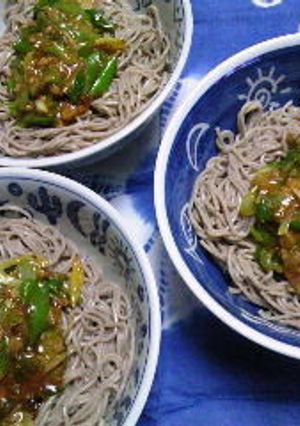 和風です。蕎麦にマーボねぎ-レシピのメイン写真