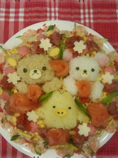 リラックマお寿司ケーキ-レシピのメイン写真