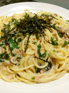 プチプチたらこと鮭のクリームパスタ-レシピのメイン写真