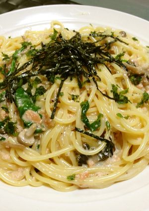 プチプチたらこと鮭のクリームパスタ-レシピのメイン写真
